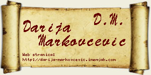 Darija Markovčević vizit kartica